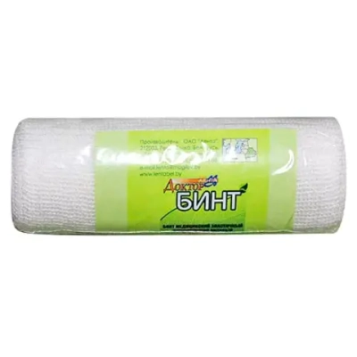 Бинт медицинский фиксирующий с неосыпающимися краями тканевый Доктор Бинт 5 см 10 м 100 шт