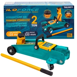 Домкрат подкатной гидравлический 2т (h min 135мм, h max 320мм) ILOforce IF-TA820011
