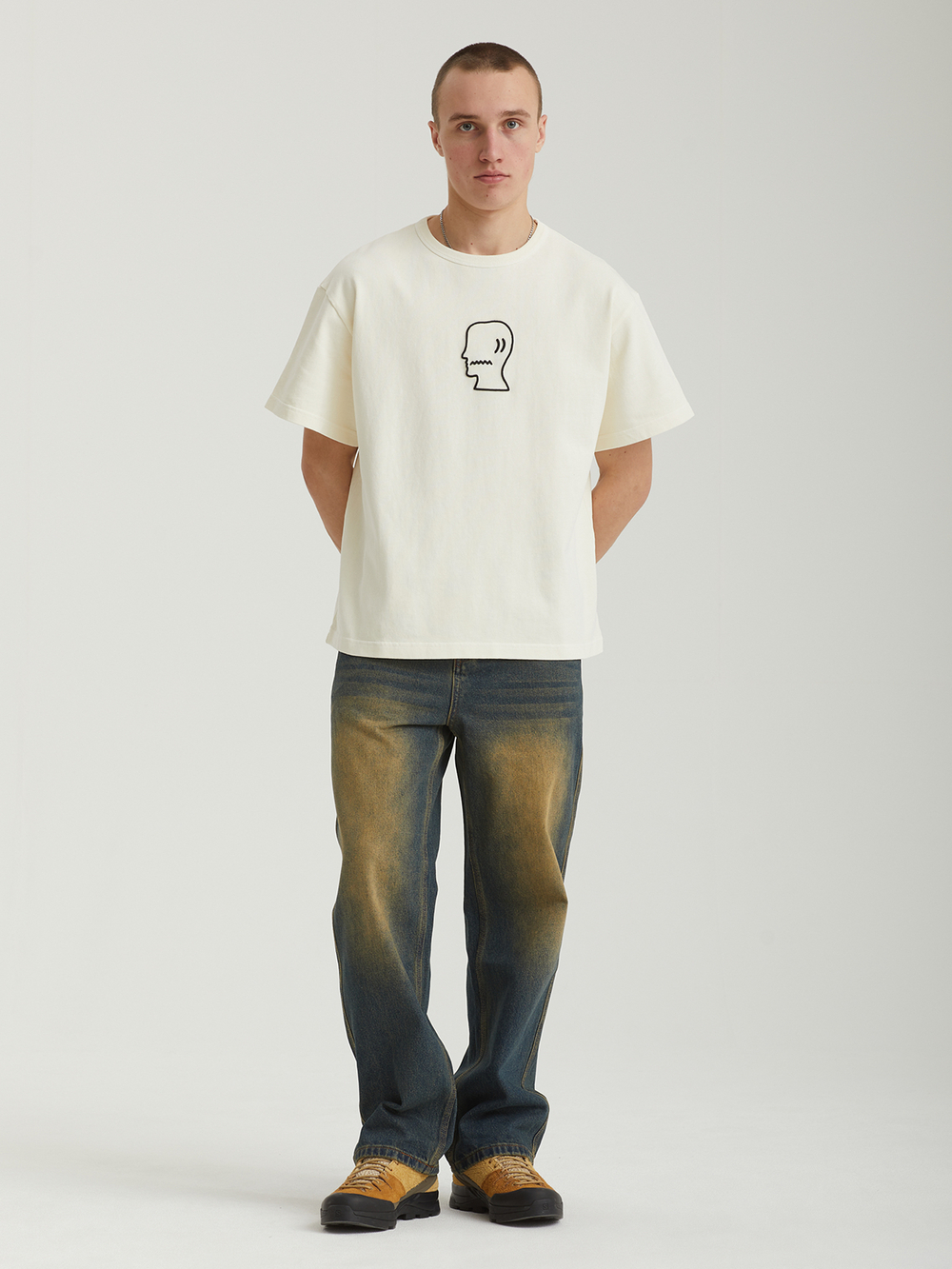 Мужская Футболка Heavyweight 3d Embroidery Logohead