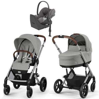 Коляска Cybex Balios S Lux SLV complete Cloud T Mirage Grey Plus Base T 4 в 1 Stone Grey с дождевиками