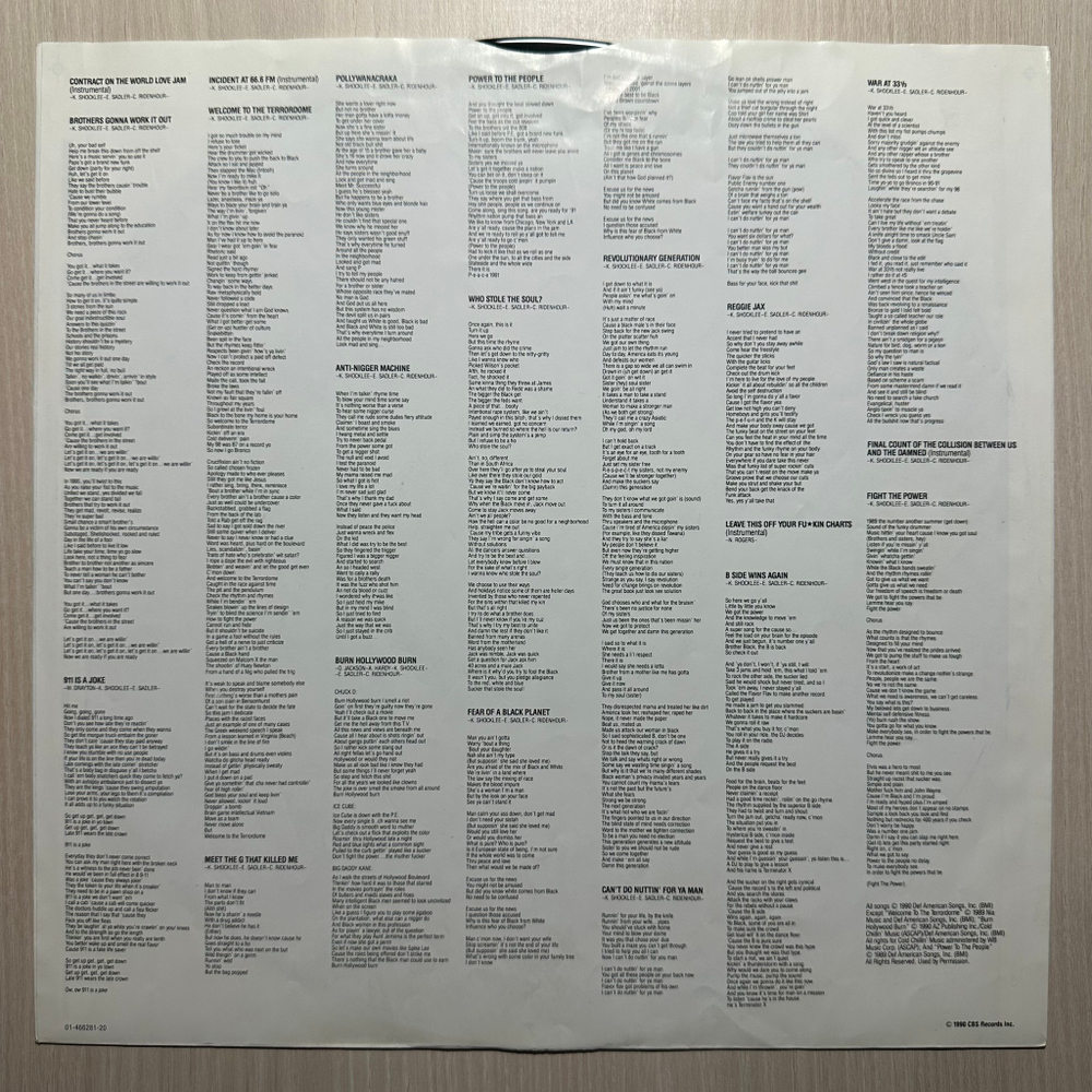 Public Enemy - Fear Of A Black Planet (Европа 1990г.)