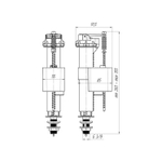 Заливной клапан Ани Пласт 3/8 ниж/подв. WC5530 АНИ пласт