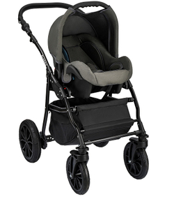 Детская коляска Alis Alvaro F 3 в 1 Al 10 т.серый+св.серый+шалфей кожа