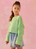 Джемпер вязаный для девочки Next AB7-188, Салатовый