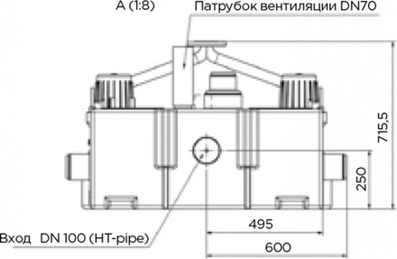 Установка канализационная SFA CUBIC2GRSE71.1T