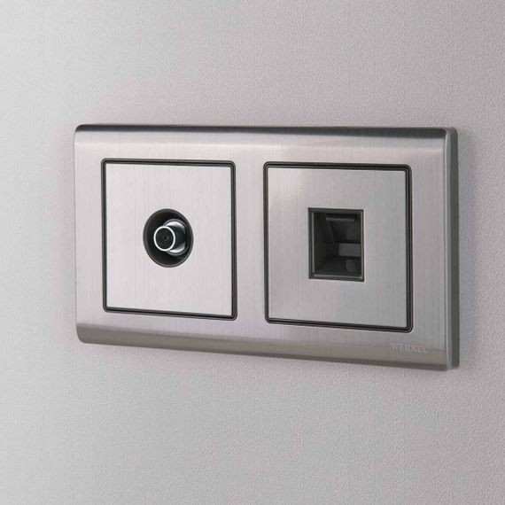 ТВ-розетка оконечная Werkel глянцевый никель W1183002 4690389158261