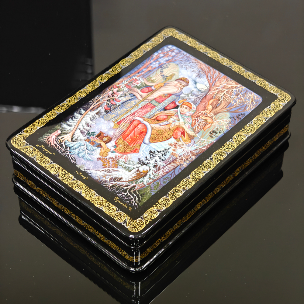 Шкатулка с росписью Холуй "Морозко"