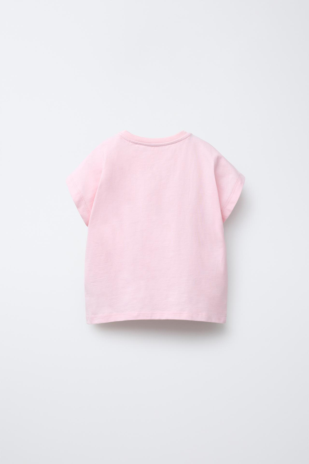 ZARA ФУТБОЛКА С ВЫШИВКОЙ «ФРУКТЫ», РОЗОВЫЙ