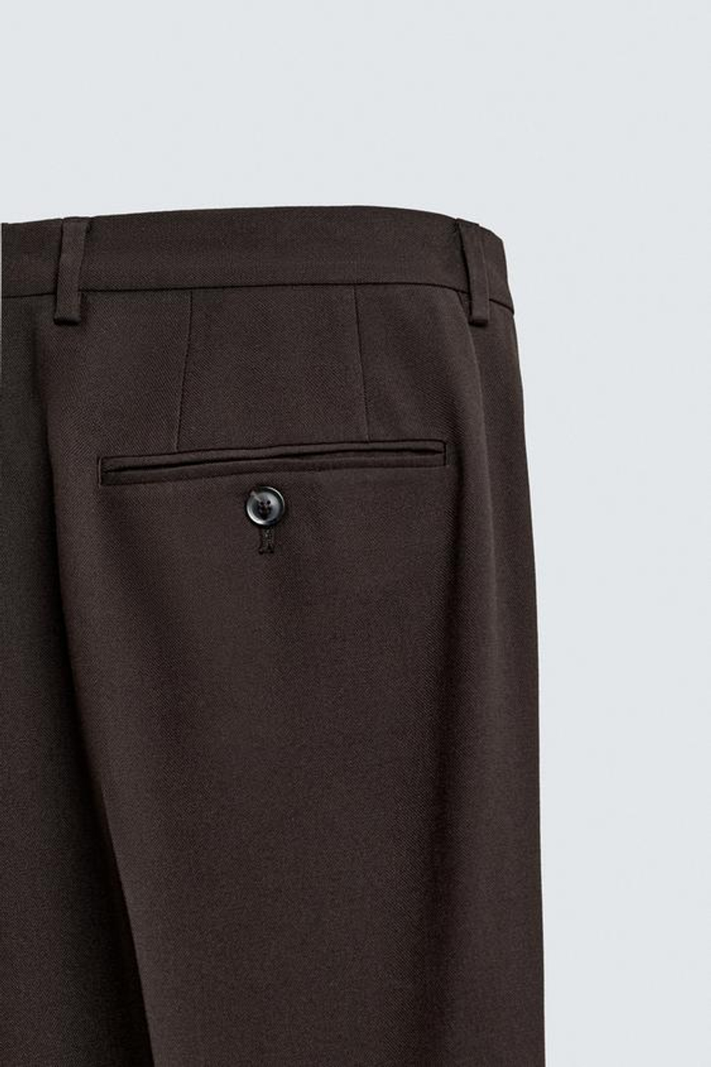 ZARA КОСТЮМНЫЕ БРЮКИ С ШЕРСТЬ, КОРИЧНЕВЫЙ