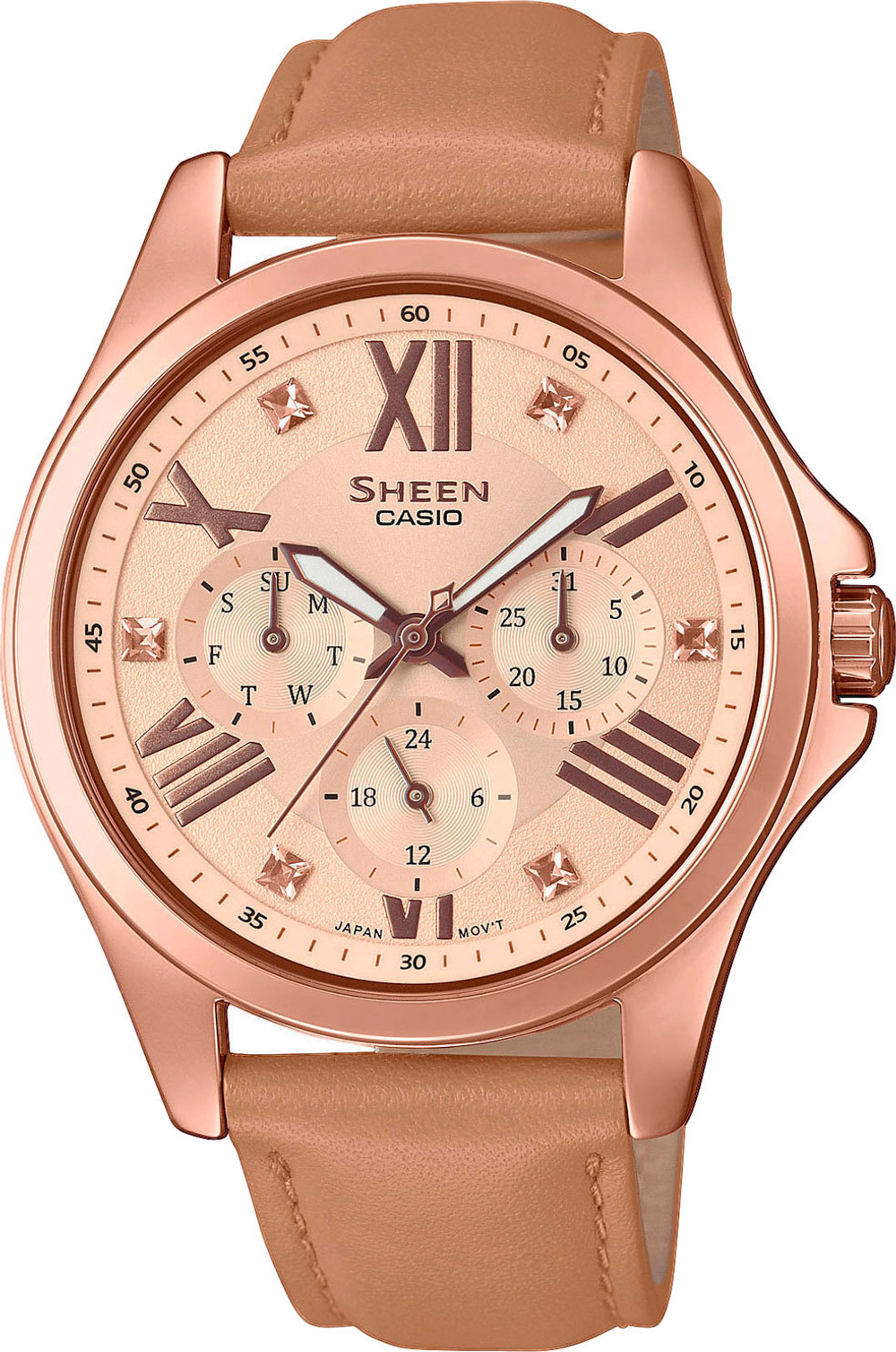 Японские наручные часы Casio Sheen SHE-3806GL-9AUER