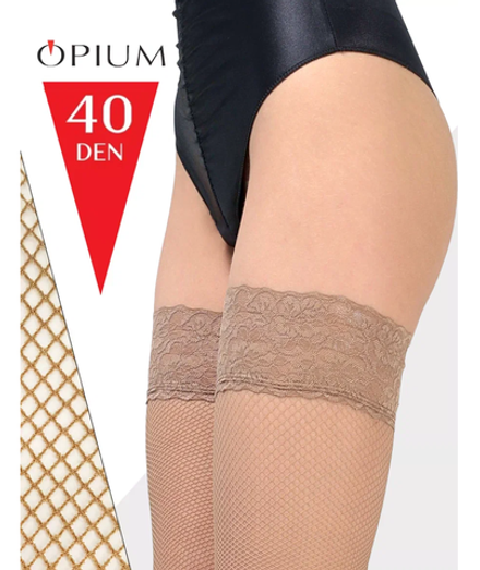 Opium Calze Rete, 2, бежевый