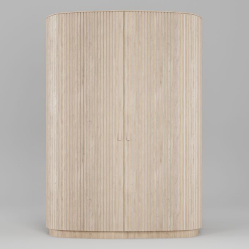 Шкаф для одежды двухдверный Эклипс (беленый дуб), 146x210x60 см