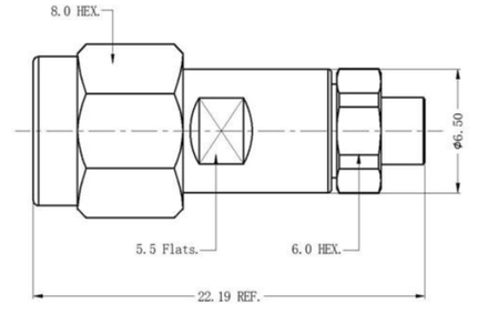 LT-2.92M-SP-R2-40G, Коаксиальный переходник