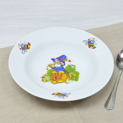 Тарелка 200мм глубокая форма Идиллия Лесовичок