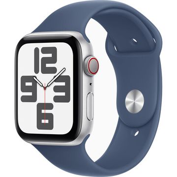 Apple Watch SE 2 (2024) GPS + Cellular 44mm Silver Aluminum Case with Denim Sport Band