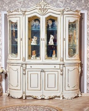 Шкаф-витрина ДЖОКОНДА крем глянец 1,9