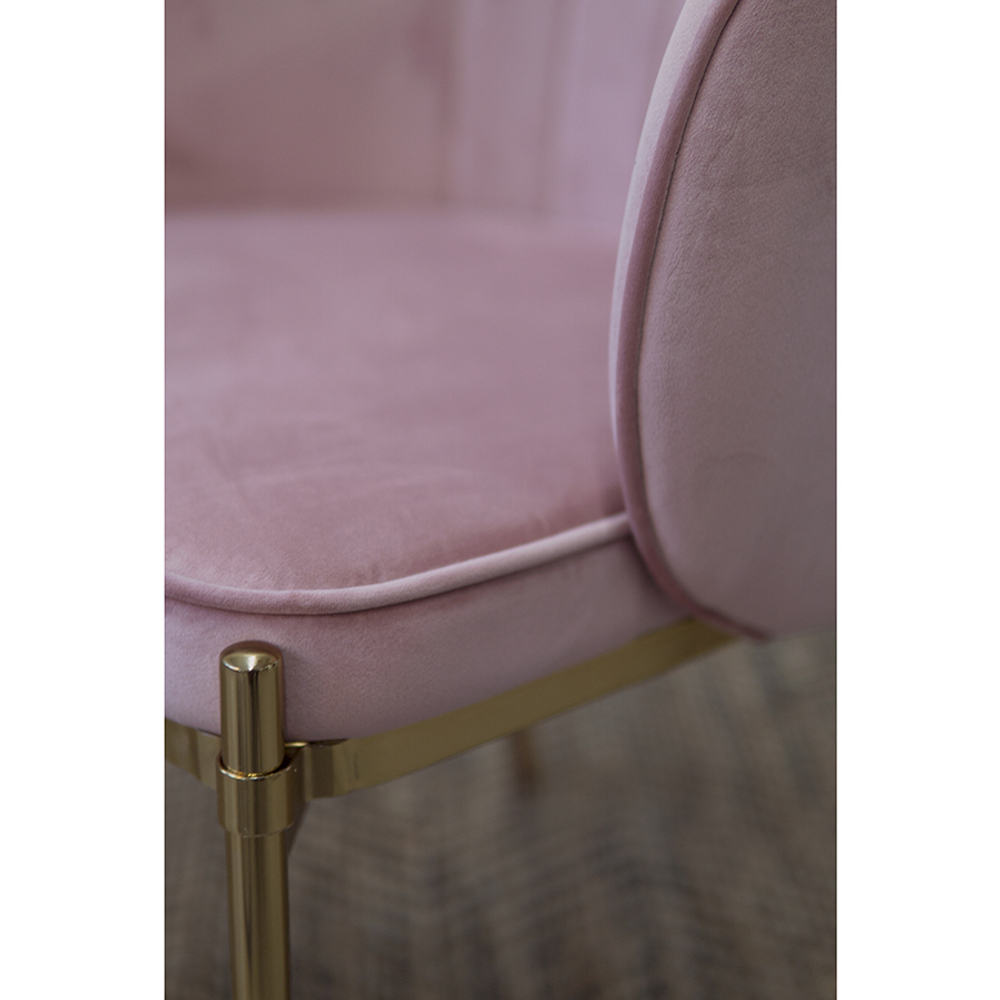 Стул Bergenson Bjorn Coral, велюр, пыльная роза