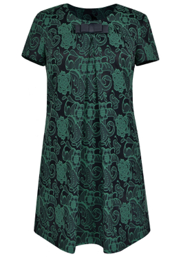Платье женское 1248оп, зел.цветы #211ЗЦ051248оп
