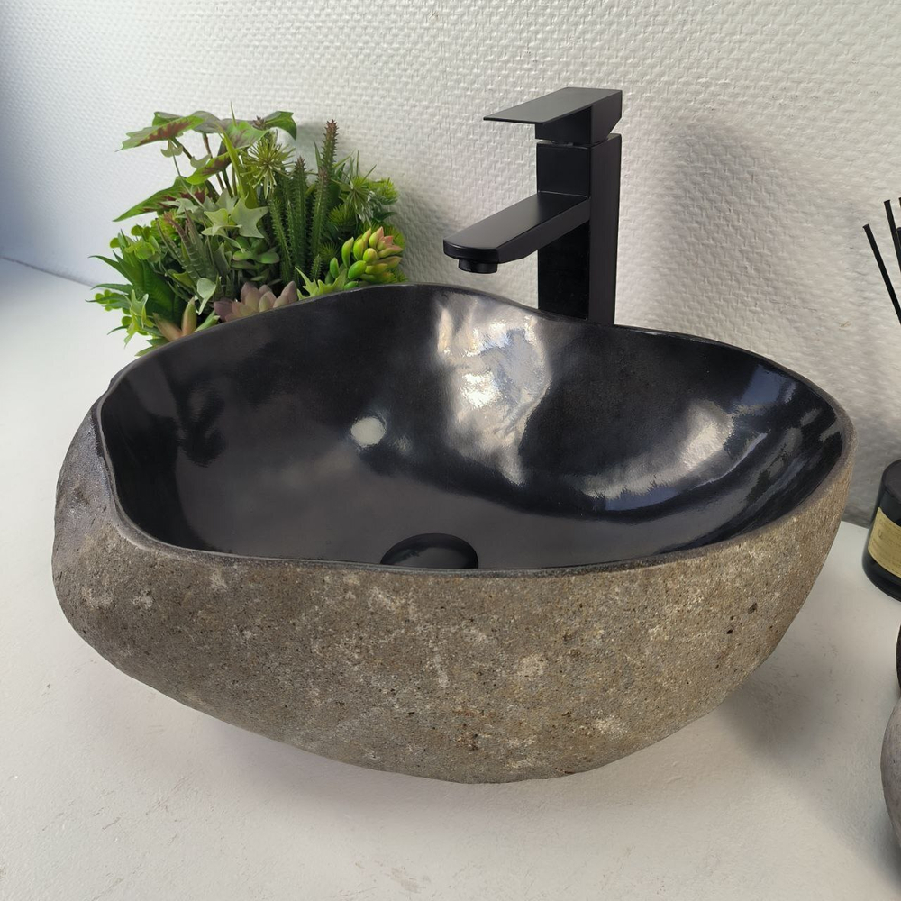 Раковина из речного камня RS-65455 44*37*15 0861