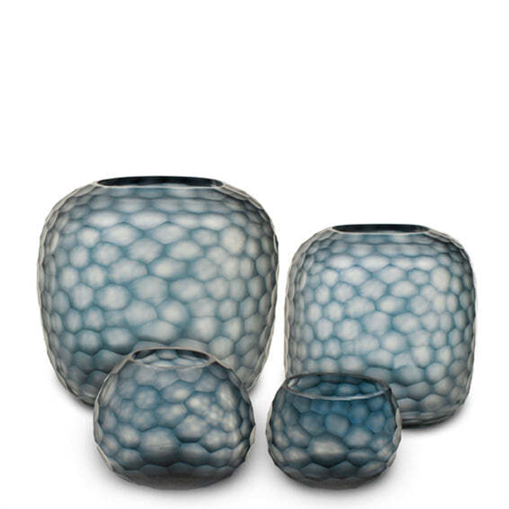 Ваза Guaxs Somba Ocean Blue/Indigo L, 26 см