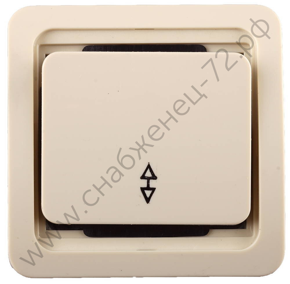 СВЕТОЗАР Гамма, проходной одноклавишный без подсветки цвет бежевый 10А/~250В, Электрический выключатель (SV-54137-B)