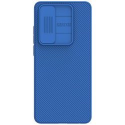 Чехол синего цвета от Nillkin с защитной шторкой для камеры на OnePlus Nord CE4 Lite, серии CamShield Case