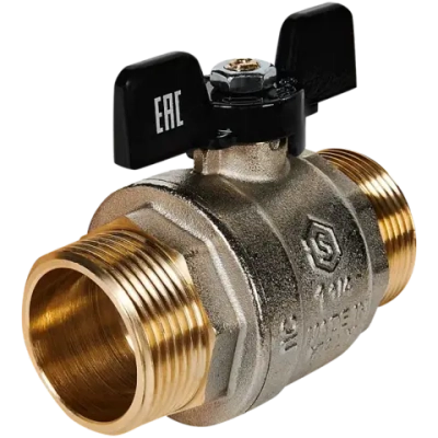 Кран шаровой STOUT полнопроходной 1 1/4" наружная-наружная (бабочка)