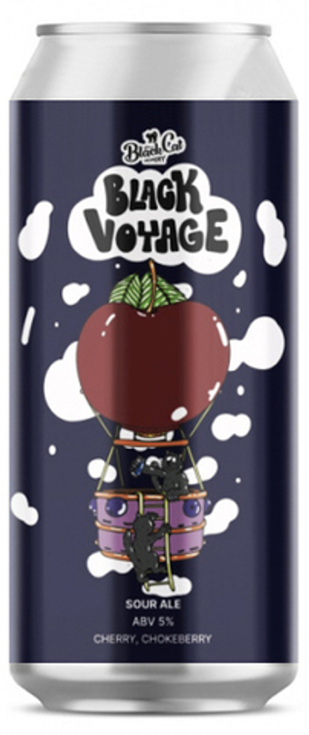 Пиво Блэк Кэт Блэк Вояж / Black Cat Black Voyage 0.45 - банка