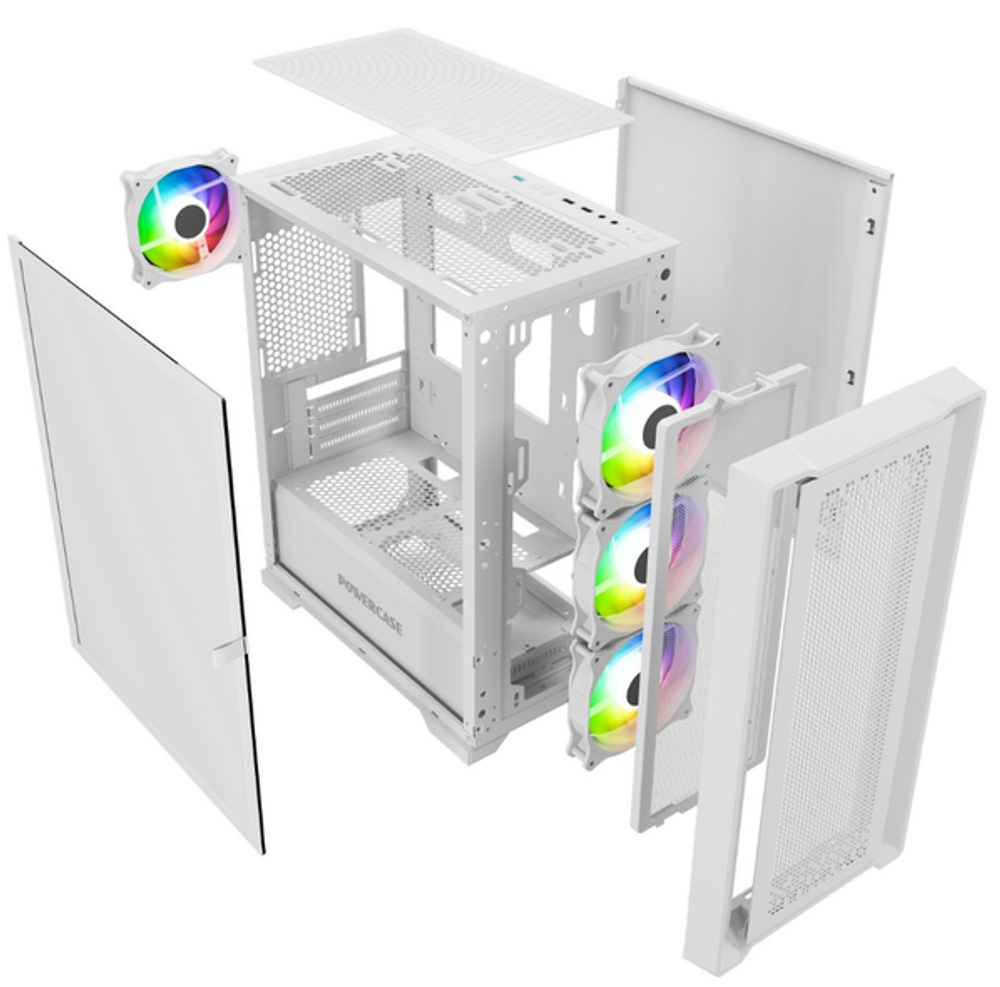 Корпус mATX Powercase ByteFlow Micro White