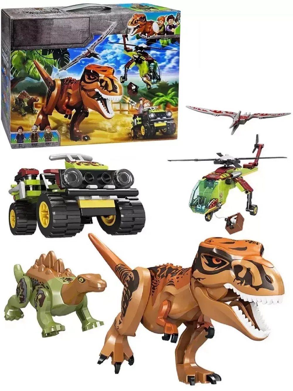 Конструктор Динозавры Погоня Тираннозавра Рекса 319 деталей