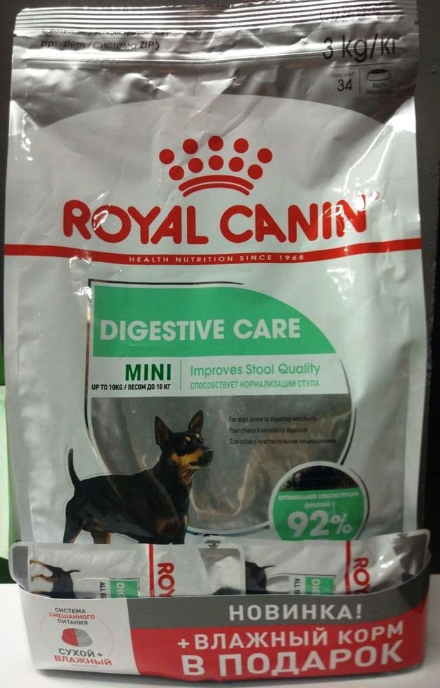 *Royal Canin Mini Digestive Care Корм д/собак ПРОМО-НАБОР 3кг+2 пауча по 85г (УЦЕНКА)