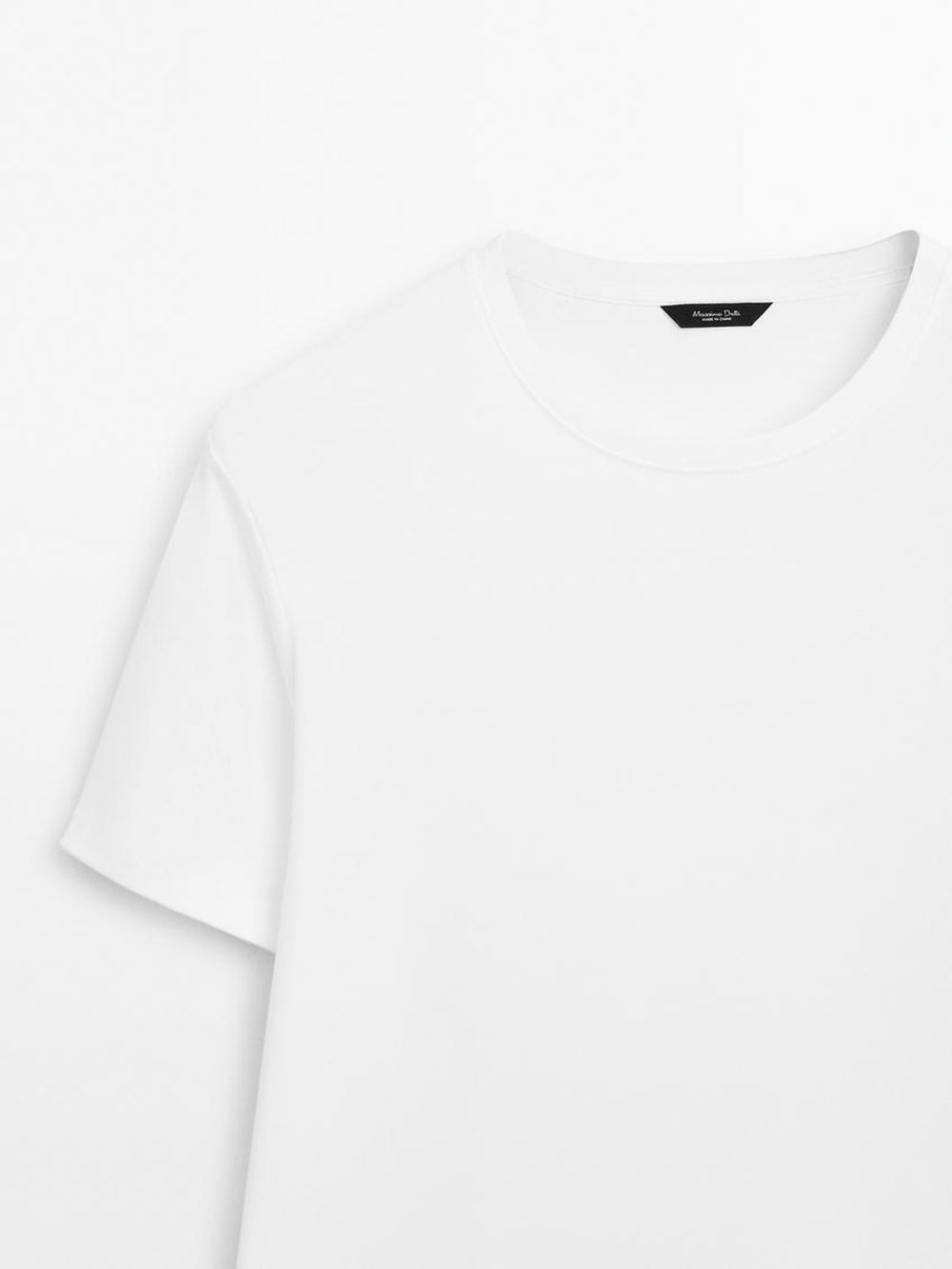 Massimo Dutti Футболка из 100% хлопка, белый