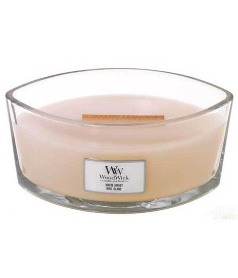 Белый мёд, ароматическая свеча эллипс, WoodWick