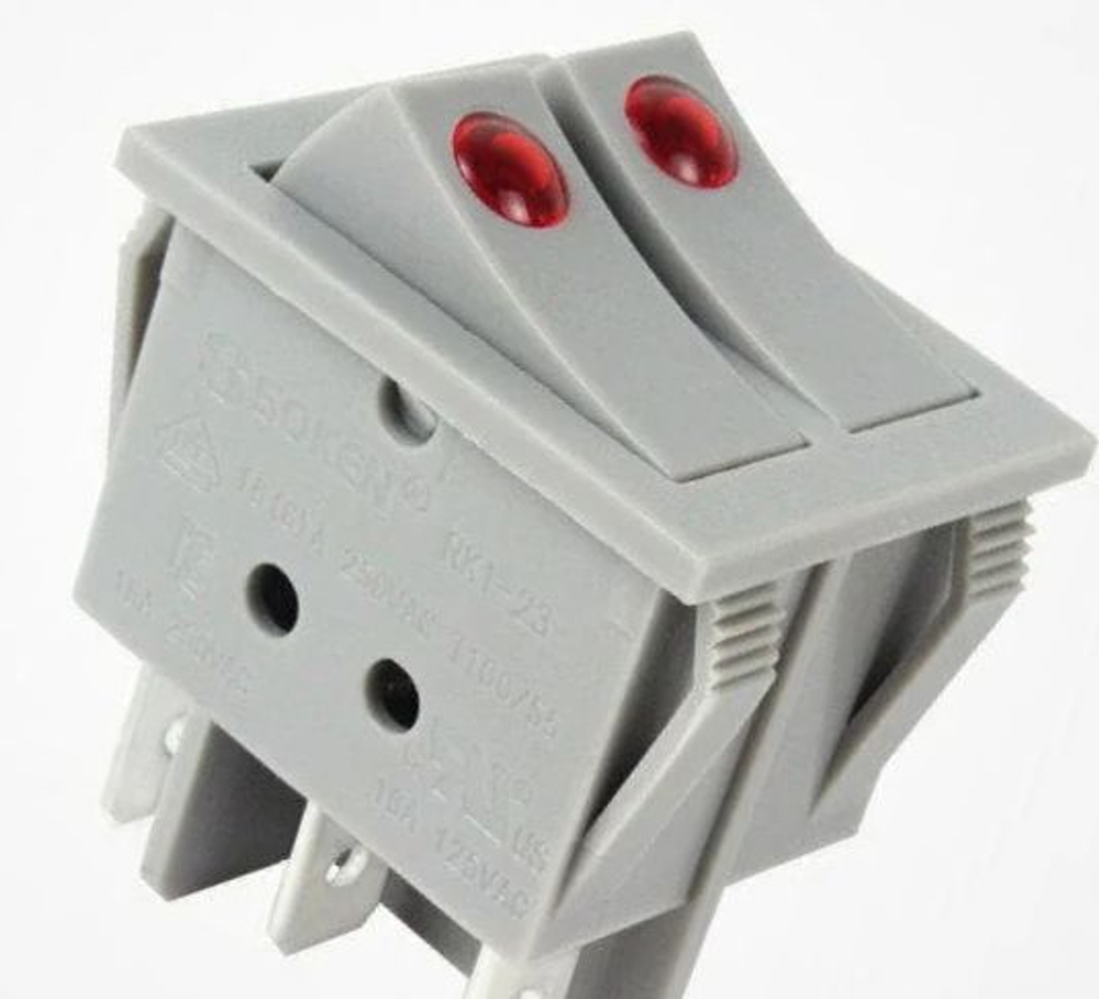 Кнопка включения 2-х клавишная KN036