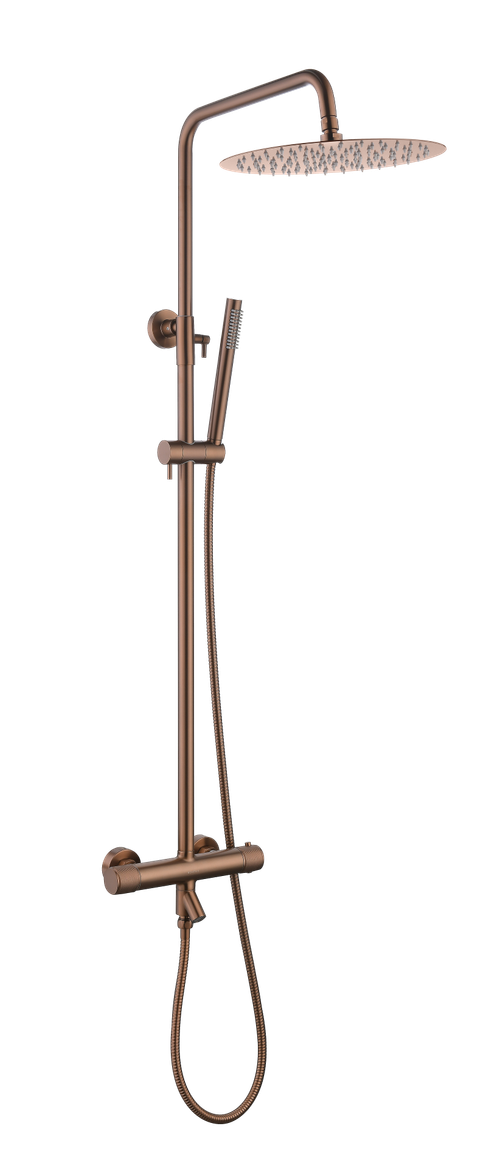 Стойка для душа c термостатом UNO Brushed Bronze