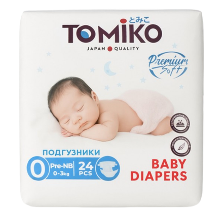 Подгузники TOMIKO Premium Soft Pre-NB 24 шт