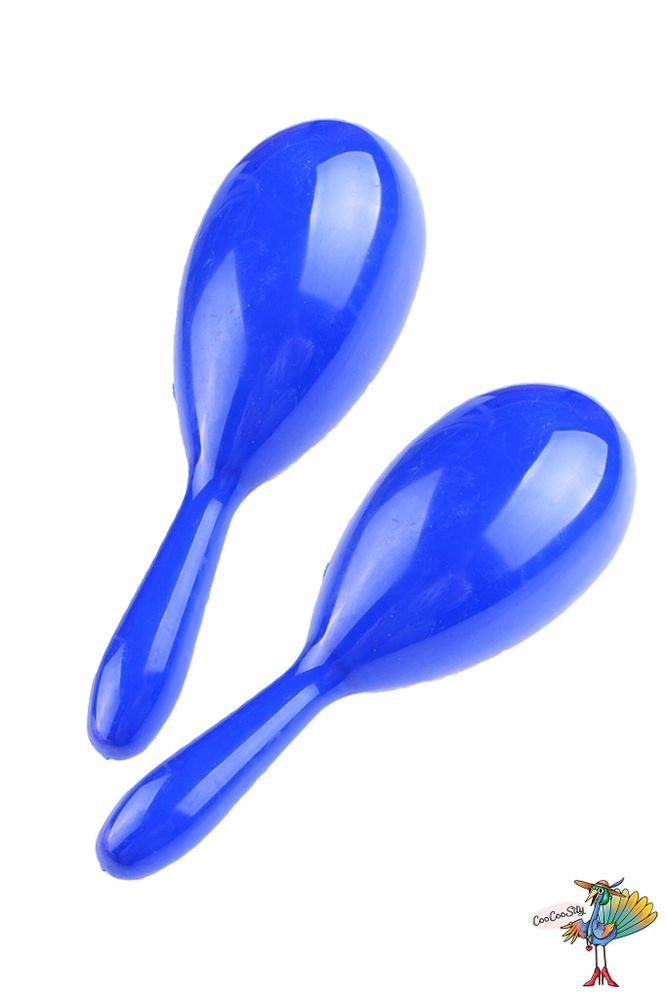 Маракас синий 18 см ( набор 2 шт), пластик