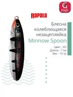 Блесна для рыбалки колебалка Minnow Spoon, 8см, 22гр