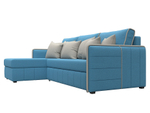 Диван угловой Лига-078 угол универсальный РОГОЖКА Амур 10 голубойАмур 02 бежевый