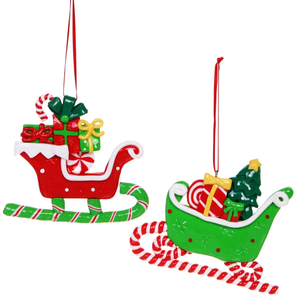 Подвеска Сandy «Сани с подарками» 11.4x0.95x11 см, в ассортименте