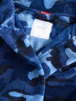 Халат флисовый для мальчика Next E90-764, Синий, Черный