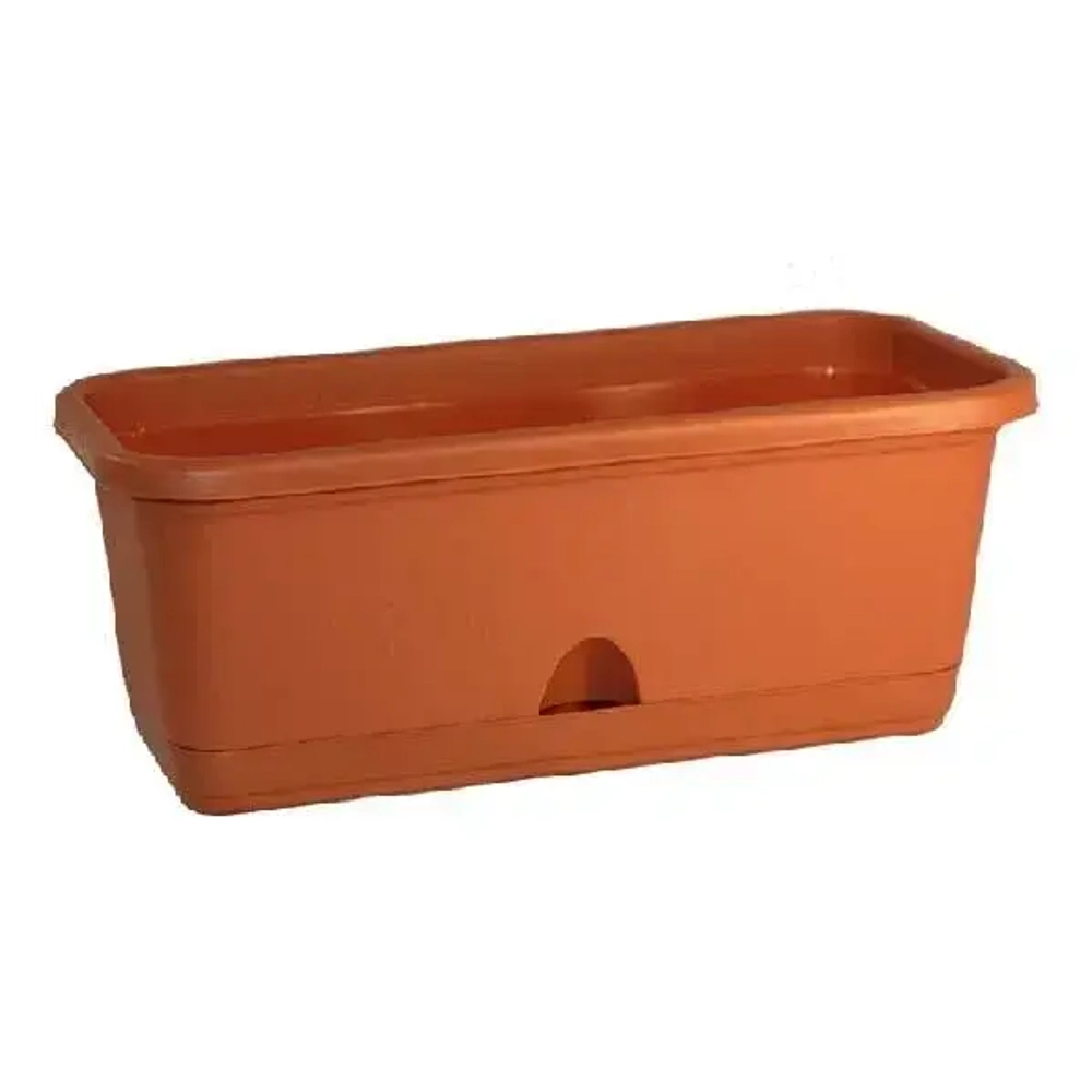 Балконный ящик 400мм с поддоном Терракотовый 0,15,185х0,4м