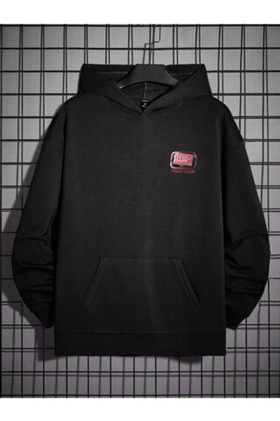 Братаны негабаритных унисекс бойцовский клуб печатных 3 пряжи Шардоновая Толстовка с капюшоном