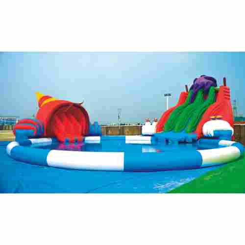 Надувной наземный аквапарк «Ракушка» 16*16*8 м