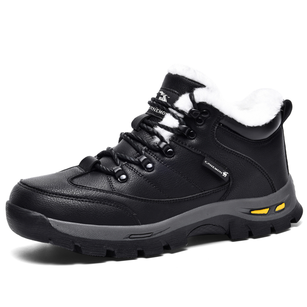 PROTECTCAMEL Outdoor Fleece Lined Sports Casual Fashion Thermal Waterproof Abrasion Resistant Mid top Insulated Shoes