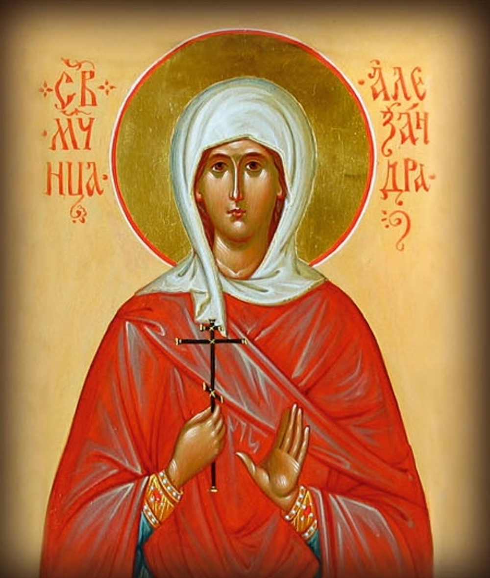Икона на дереве " Мученица Александра Булгакова мученица "
