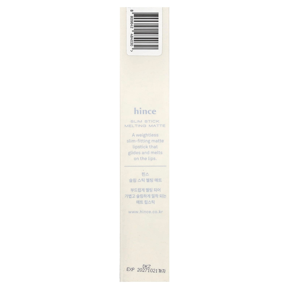 Hince, Slim Stick Melting Matte, матовый стик, SM003 Fade Out, 1,6 г (0,05 унции)