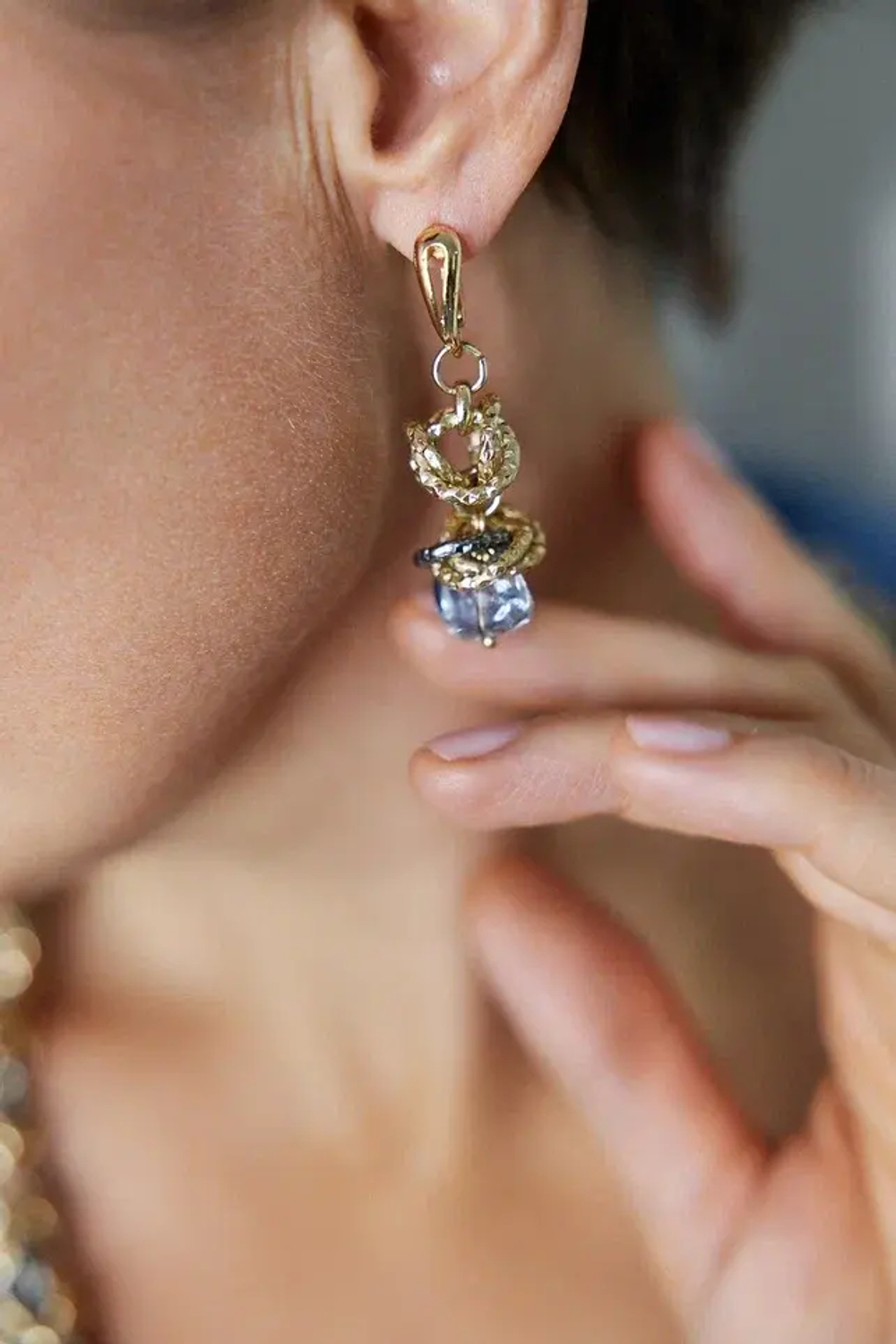 HMG 1192 Gl/bl Серьги арт.0950