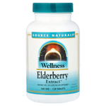 Source Naturals, Wellness Elderberry Extract™, экстракт бузины, 120 таблеток