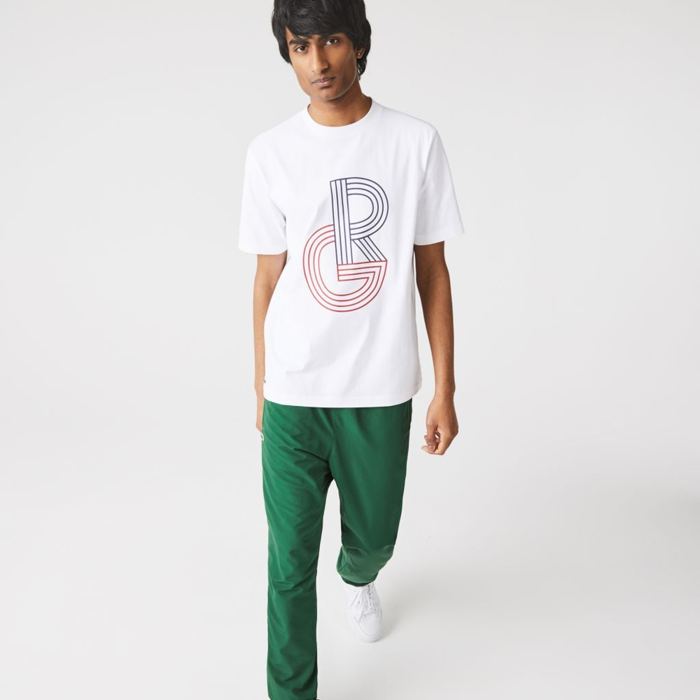 Мужская теннисная футболка Lacoste SPORT Short Sleeve T-Shirt RG - white